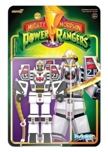 SUPER7 MIGHTY MORPHIN POWER RANGERS WEISS TIGERZORD 6" REACTION FIGUR NEU! - Bild 1 von 1