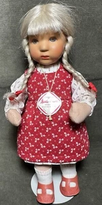 Sweet Vintage Kathe Kruse Sabina Doll 10” With Tag Western Germany Blonde Braids - Picture 1 of 17