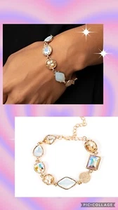 Paparazzi - Jewelry Box Bauble - Gold Bracelet 🌈IRIDESCENT🌈 - Picture 1 of 1