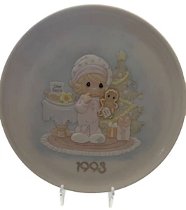 Vintage 1993 Precious Moments "Wishing You The Sweetest Christmas" Collectors Pl - Bild 1 von 7