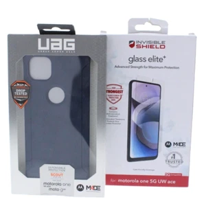 UAG Case for Motorola one 5G Ace and for moto g 5G with Screen Protector - Picture 1 of 5