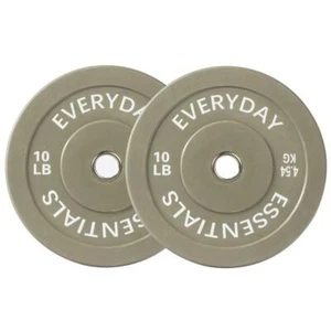 Olympic Bumper Weight Plates Set Rubber Gym Fitness Equipment 10 lbs Pair - Picture 1 of 4