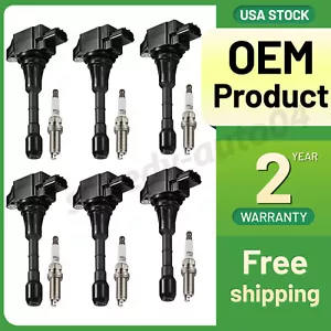 Pack 6 Ignition Coil Spark Plug UF550 For 2013-2019 Nissan Pathfinder 3.5L V6 - Picture 1 of 8