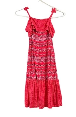 Девочек весна лето коралл пейсли сарафан галстук плечевые ремни OSH KOSH размер 5T - Изображение 1 из 4