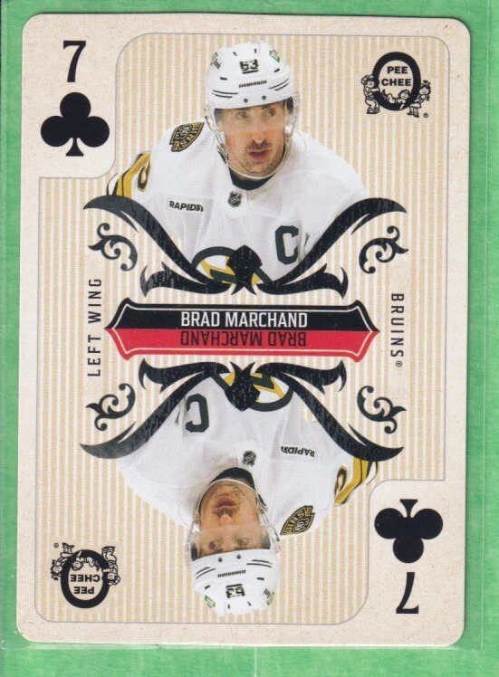 2024-25 O-Pee-Chee Playing Cards #7-CLUBS Brad Marchand Boston Bruins - Image 1 of 2