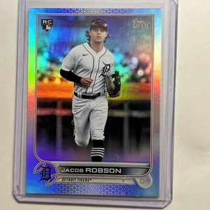 2022 Topps Series 2 Baseball Jacob Robson Rainbow Foil RC Tigers - Picture 1 of 2