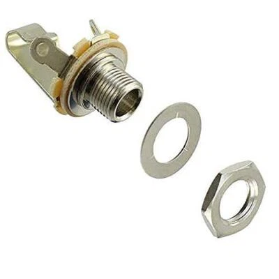 Single Switchcraft #11 1/4 in Mono Input Output Jack w Mounting Hardware - Image 1 of 4