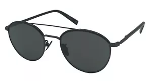 John Varvatos Mens Black Gunmetal Round Metal Sunglass, Smoke Lens V518 - Picture 1 of 13