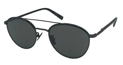 John Varvatos Mens Black Gunmetal Round  Metal Sunglass, Smoke Lens V518 - Image 1 of 4
