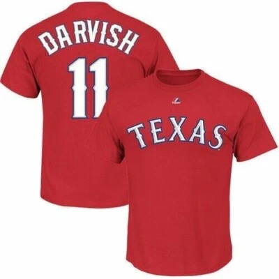 Majestic Atlético Juvenil Texas Rangers Yu Darvish Manga Corta ROJO MEDIANO 10/12 Foto 1 de 4