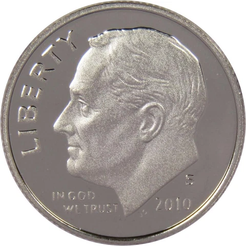 2010 S Roosevelt Dime Choice Proof Clad 10c US Coin Collectible Cover