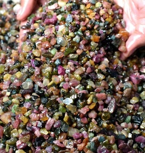 Investment Grade 100 Ct Natural Multi Color Tourmaline Gemstone Rough Lot - Picture 1 of 7