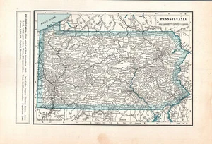 1937 Vintage Atlas Map Page - Pennsylvania map - Picture 1 of 1