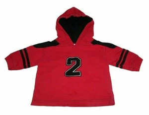 Miniwear Baby 2 Piece Set Black/Red Mega 2 Sport Logo Hooded Cold Weather Outfit - Picture 1 of 12