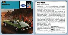 Ford Pinto - 1970 GT & Production Edito Service #07-09 Auto Rally Card