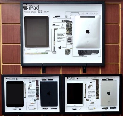 Disassembled iPad/Mini Teardown With Frame, Deconstructed iPhone Art Disassembly - Image 1 of 2