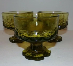 3er Set Tiffin Franziskaner Madeira grüne Wüsten-Sherbet-Brille - Bild 1 von 6
