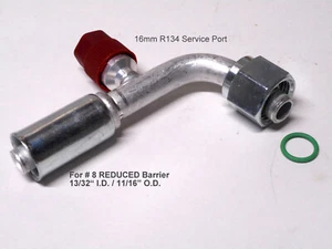 A/C Beadlock Fitting Female O R 90 Deg #8 REDUCED Barrier W/16 m PORT 35R1322-3 - Bild 1 von 2