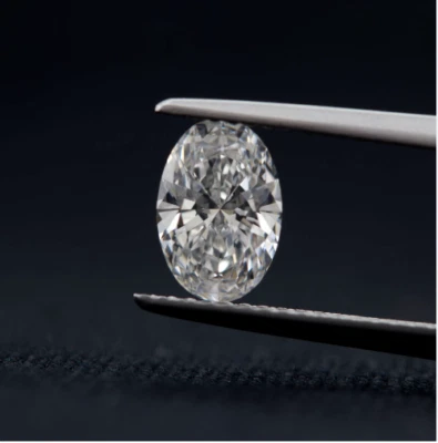 Loose CVD Lab-Grown Diamond 4 x 5 mm Oval - D Color - Clarity IF Certified - Image 1 of 4