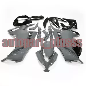 Nardo Gray Fairing Kit For Kawasaki Ninja 300 2013-2017 ABS Injection Bodywork - Picture 1 of 2