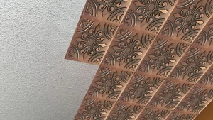 Ceiling Tiles, Glue on, 20" x 20", DIY, Decorative Foam, HARMONY Antique Copper - Picture 1 of 4