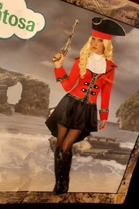 Luxurious Atosa French Adult Womens Pirate Fancy Dress Costume Size S - Picture 1 of 8