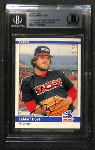 Lamarr Hoyt 1984 Fleer #63 signierte Karte BECKETT gekapselt - Bild 1 von 3