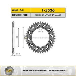 PER KAWASAKI VN 800 DA 1994 A 2006 CORONA ACCIAIO SUNSTAR PASSO 530 CON 40 DENTI - Imagen 1 de 1