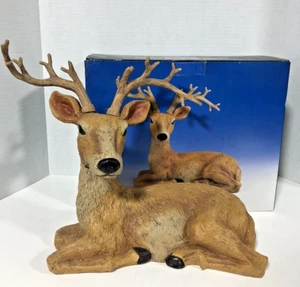 Reindeer Figurine Father Deer Figure original box Holiday Christmas Decor - Picture 1 of 4