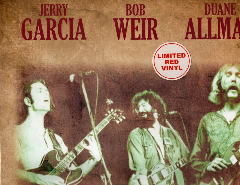 JERRY GARCIA BOB WEIR DUANE ALLMAN LIVE 1970 BOSTON BROADCAST LP RED VINYL DEAD - Image 1 of 1