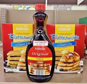 Millville Buttermilk Pancake & Waffle Mix & Millville Orginal Syrup  (3 Items) - Picture 1 of 2