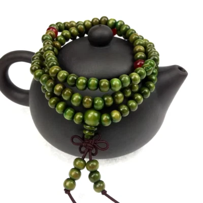 Collar Pulsera Oración Meditación Budista Mala 108 Cuentas Sándalo Natural 6mm Foto 1 de 4