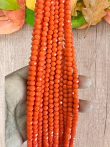 4mm Crystal Faceted Rondelle Beads Opaque - Picture 1 of 10