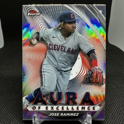 2022 Topps Finest Jose Ramirez AE-JR Aura of Excellence Cleveland Guardians 🔥 - Image 1 of 2