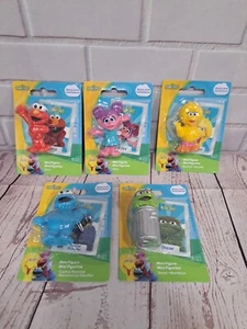 5pc Just Play Sesame Street Mini Figures Complete Set Big Bird Elmo Oscar Cookie - Picture 1 of 8