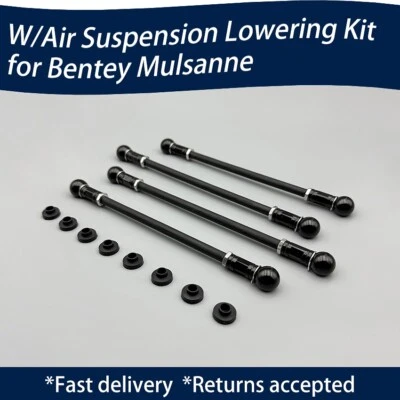 💥for 2010-21 Bentley Mulsanne Adjustable Air Ride Suspension Lowering Links Kit - Image 1 of 3