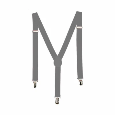 Tirantes ajustables elásticos en forma de Y para hombre clips pantalones soporte sólido TBN  Foto 1 de 4