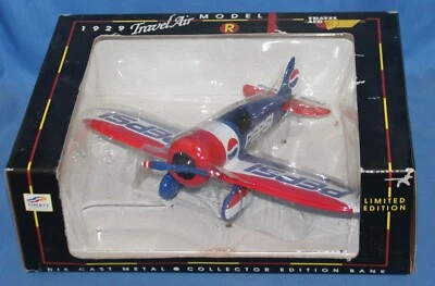 Liberty SpecCast Die Cast Pepsi 1929 Travel Air Model R Bank Limited Edition - Image 1 of 3