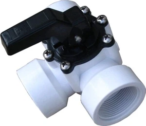 3-Wege Ventil Umschalter 1,5" Gewinde, Poolzubehör, Handhebel, 1x SPIRATO - Bild 1 von 5