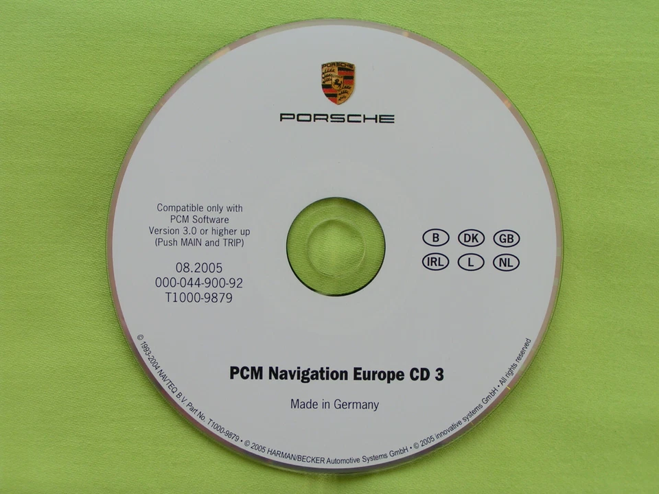 NAVIGATION CD BENELUX ENGLAND 2005 PORSCHE PCM 2.0 CAYENNE CAYMAN BOXSTER 911 - Bild 1 von 1
