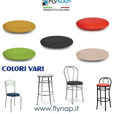 SEDILE SEDILI FONDELLO FONDELLI TONDI IMBOTTITO ECOPELLE COLORI VARI - Immagine 1 di 3