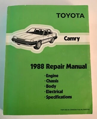Toyota Camry 1988 Repair Manual USA/Canada SV21 Series OEM Mechanic Shop PB - Image 1 of 4