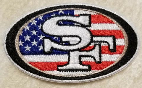 San Francisco 49ers 3.5" Flag Iron On Embroidered Patch ~USA Seller~FREE Ship! Cover