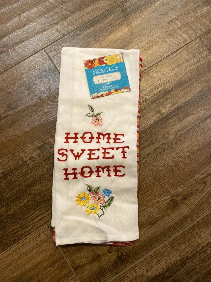Two (2) Pioneer Woman ~ "Home Sweet Home" ~ Kitchen Towels ~ 16" x 28" - Image 1 of 4