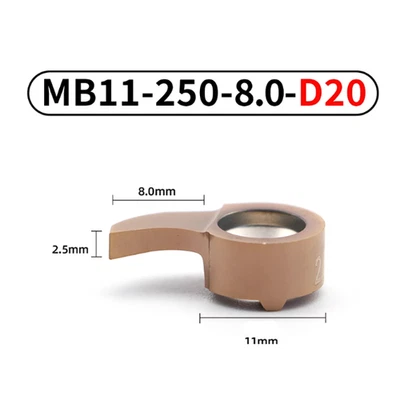 10pcs 2.5mm wide groove inserts MB11-GR250-8.0 Cutter inserts MB-11GR-250