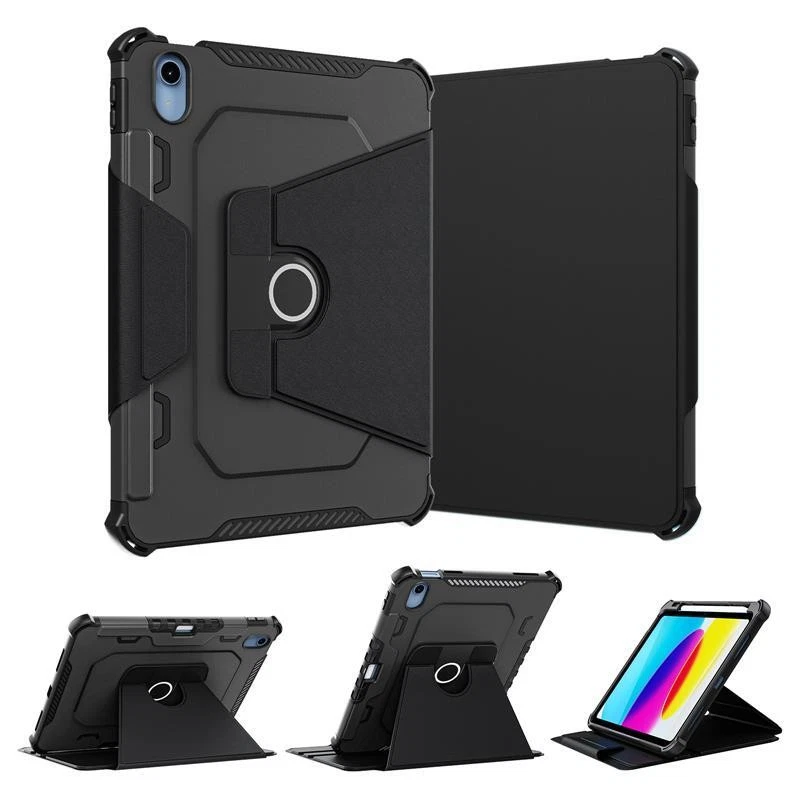 Leather 360 Rotating Smart Case Cover For iPad 10th  9 8 7 Air 2 4th 5th Pro 11 - Image 1 of 4