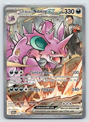 Team Rocket's Nidoking ex 233/182 LP-NM - Pokemon SV10: Destined Rivals (0710) - Image 1 of 2