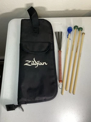 Zildjian Drum Stick Case + Mallets & Retractable Wire Brush - Image 1 of 4