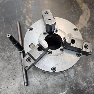 Mandril de torno Buck 8" 3 mordazas ajustable L1 montaje 2083R 2 piezas mordazas 2,25" centro #2 Foto 1 de 4