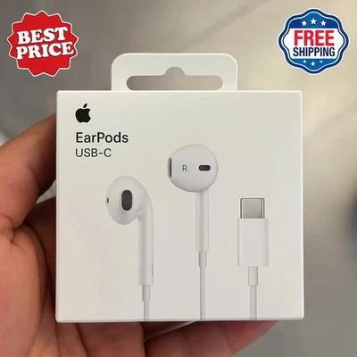 USB C Headphones Earphones Wired Earpod For Apple iPhone 16 15 Pro Max Plus - Image 1 of 4